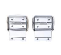 Charnières d'armoire argent/noir, 2 pièces, portes de Flight Case, boîtes à outils, casiers, Support charnière, raccord valise, accessoires boîte Air 6 trous(Silver 2pcs)