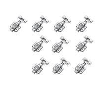 Charnières d'armoire en acier inoxydable, 10 pièces, fermeture douce, hydraulique, amortisseur de charnière porte, charnières dissimulées avec vis Pour les Armoires de Cuisine(Inset)
