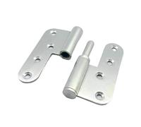 Charnières d'armoires superposées Charnières de po 1 Charnière Amovible D'angle Rond En Acier Inoxydable De 4 Pouces D'épaisseur For Chambre À Coucher(Left 4 inches)