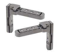 Charnières d'armoires superposées Charnières de po 1 charnière de porte battante invisible réglable en acier inoxydable, pivotante cachée(GRAY,100kg)