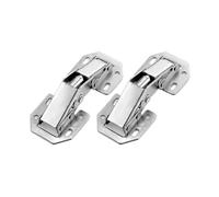 Charnières d'armoires superposées Charnières de po Charnièr Hydraulique À 90 Degrés For Armoire En Acier Inoxydable, Sans Perçage, Porte, Accessoires Meubles(2PCS)
