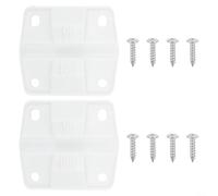 Charnières de coffre à glace compatibles avec les refroidisseurs Coleman - 2 pièces de rechange en plastique blanc avec kit de vis de montage