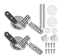 Charnières de couvercle toilette universelles avec boulons, raccords à vis, pièce rechange for chasse d'eau, 2 pièces Pour Tablette Siège Wc