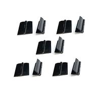 Charnières de meubles plats en métal, Charnières piano à simple action en plastique acrylique noir, plusieurs tailles, 10 pièces(25mmx35mm)