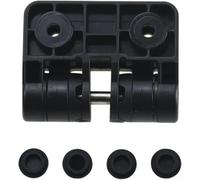 Charnières de portail réglables avec fonction de limite d'arrêt à 90 et 180 degrés, construction en résine plastique conçue pour résister à la rouille et aux dommages causés par les intempéries (noir)