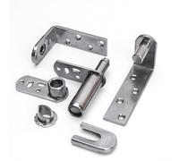 Charnières de porte à double battant en acier inoxydable à fermeture automatique pour porte de café, salon, bar, ferrures de porte pivotantes avec ressort de rappel, argent, différentes tailles
