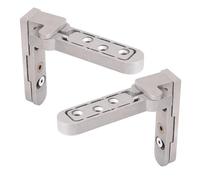 Charnières de porte à roulement à billes Charnière 1 charnière de porte battante invisible réglable en acier inoxydable, pivotante cachée(Silver,80KG)