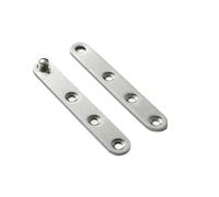 Charnières de porte à roulement à billes Charnière Charnière à sept mots, pivot caché, porte décalée, acier inoxydable, rotation 360 degrés(100mm x 16mm-1pcs)