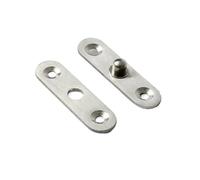 Charnières de porte à roulement à billes Charnière Charnière à sept mots, pivot caché, porte décalée, acier inoxydable, rotation 360 degrés(56mm x 15.5mm-2pcs)