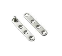 Charnières de porte à roulement à billes Charnière Charnière à sept mots, pivot caché, porte décalée, acier inoxydable, rotation 360 degrés(56mm x 12mm-2pcs)