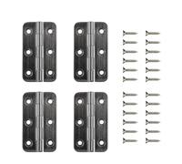 Charnières de porte à roulement à billes Charnière Lot de 4 charnières en laiton massif 2 pouces, couleur nickel brossé et, ouverture à 270 degrés, petite charnière meuble avec vis(Brushed Nickel)