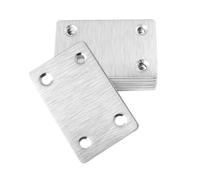 Charnières de porte à roulement à billes robustes Plat De Connexion Droit Feuille Plate Meubles D'acier Inoxydable For Le Tableau Cabinet(10pcs)