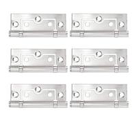 Charnières de Porte Affleurantes de 75 Mm Interne Mince 3 Pouces en Acier Inoxydable 3 Pouces Invisibles pour Portes Petit Placard Summerho, 6 Pièces Charnière en Acier