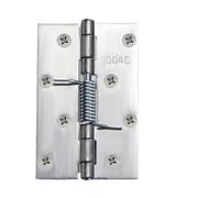 Charnières de porte, Charnière à ressort fermeture automatique en acier inoxydable avec vis for armoires, argent, plusieurs tailles(3 Set4 in)