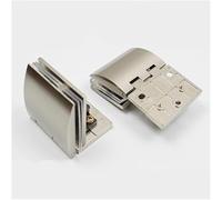 charnières de porte, charnières, fermer, charnière Charnière de porte en verre, en alliage de zinc, pince à verre, clip de fixation bilatéral à 90 degrés for vitrine en verre de 8 à 10 mm, accessoires