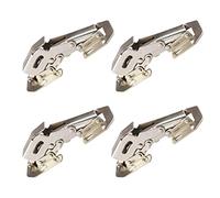 Charnières de porte de placard à fermeture douce, 4 pièces, charnières métalliques for portes de garde-robe, armoires d'angle, fermeture de la ceinture de porte en acier inoxydable