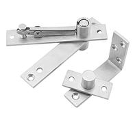 Charnières de porte de placard à fermeture douce, axe de rotation à 360 degrés, adaptées aux portes lourdes, axe réglable caché, charnière pivotante de porte de haut en bas