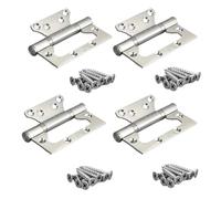 Charnières de porte en acier inoxydable, 4 pièces, robustes, silencieuses et épaisses, capacité de charge, supporte une Rotation à 360 °