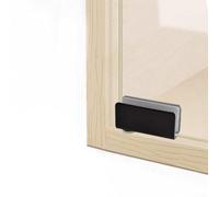 Charnières de porte en acier inoxydable pour pivot d'armoire, sans perçage, protection en caoutchouc pour verre, convient pour verre de 5/8 mm, pour 1 paire (argenté)