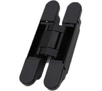 Charnières de porte en bois dissimulées, décoration de doublure, croix silencieuse, charnières dissimulées avec une capacité de charge de 80 kg à l'intérieur de la carte ouverte plate. (Or, G120)(Blac