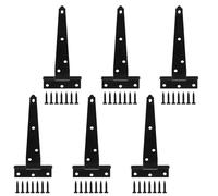 Charnières de porte en forme de T avec vis, rotation à 270 degrés, durabilité pour armoire, abri de jardin, porte pour animaux domestiques, charnières de portail de jardin pliables