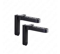 Charnières de porte invisibles 3D pivotantes réglables en alliage de zinc, cachées, 2 pièces(Black)