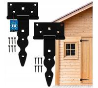 Charnières de porte - KOTARBAU - 150 mm - Acier galvanisé - Revêtement en poudre - 2pcs