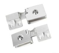 Charnières de porte réglables en verre sans cadre avec protection contre les rayures en TPE - Construction en alliage de zinc, compatible avec les armoires, les douches et les unités d'affichage