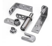 Charnières de porte robustes en acier inoxydable brossé pour résister à la rouille et aux rayures, conçues pour les portes en bois, armoires et intérieures, comprend 2 charnières par colis (L)