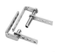 Charnières de porte robustes en acier inoxydable brossé pour résister à la rouille et aux rayures, conçues pour les portes en bois, armoires et intérieures, comprend 2 charnières par colis (S)