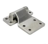 Charnières de porte robustes en acier inoxydable de qualité 304 pour véhicules d'ingénierie et boîtes insonorisées, quincaillerie industrielle moulée de précision, argent, 110 x 105 mm (espacement des