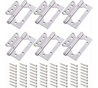 Charnières de Portes 6 Pièces Charnières en Acier Inoxydable 304 Charniere Porte Pliantes 4 Pouces Charniere Roulement à Billes avec 16cps Vis Charnière pour Meubles de Maison