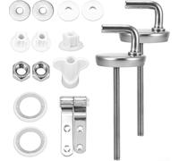 Charnières de rechange en acier inoxydable pour lunette de WC silencieuse, compatible avec les sièges de toilette ronds et ovales