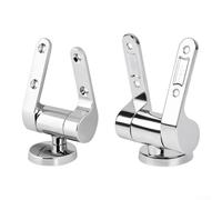 Charnières de rechange en alliage de zinc chromé pour lunette de WC | Kit de charnière de siège de toilette avec vis de montage pour sièges de toilette en bois MDF pièces de réparation de salle