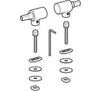 Charnières de rechange Geberit en inox 598114000 pour abattant WC Joly 571005000 avant année 03/2014
