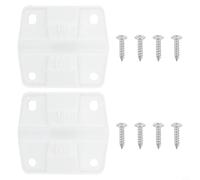 Charnières de rechange pour glacière Coleman 5254D 5255D - Lot de 2 charnières de coffre à glace en plastique blanc avec vis
