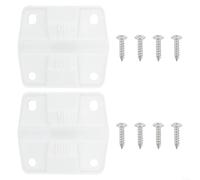 Charnières de rechange pour réfrigérateur Coleman 5254D 5255D - Kit de réparation de charnière de coffre à glace en plastique blanc avec 8 vis 57 x 50 mm