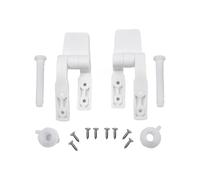 Charnières de siège de toilette blanches, ensemble de charnières de remplacement, accessoires for abattant de toilette, kit de réparation avec boulons, vis et écrous