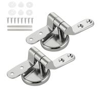Charnières de siège toilette universelles, 2/4 pièces, charnière fixation supérieure remplacement en acier inoxydable, montage, connecteur Pour Tablette Siège Wc(2pcs)