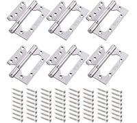 Charnières de style européen, 6 pièces petite porte d'armoire en acier inoxydable Miniature Mini petite charnière armoire porte charnière plate charnière charnière