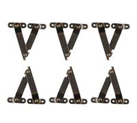 Charnières de support de couvercle à fermeture douce - 6 pièces, support de verrouillage réglable et robuste, en acier inoxydable, installation facile | Charnières à fermeture douce pour couvercles de