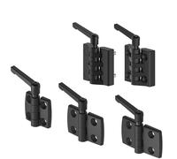 Charnières de verrouillage à levier noires avec poignée, serrage réglable, appareillage de commutation industriel PA, 2 pièces(2270)