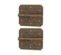 Charnières décoratives en laiton antique, 2 ensembles d'articles vintage en laiton, meubles, porte d'armoire, charnières de chauve-souris, placards, armoires, placards, boîtes en bois