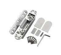 Charnières dissimulées pivotantes à 125 degrés - Charnières de porte invisibles en alliage d'aluminium robuste - Charnière réglable - Accessoires de porte pliables et silencieuses