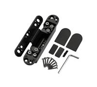 Charnières dissimulées réglables à 125 degrés, charnière de porte invisible amortie en alliage d'aluminium robuste, pliage invisible et silencieux