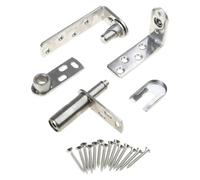 Charnières en acier inoxydable - 1 paire de charnières de porte à double action - Fermeture automatique - Charnières de porte à double battant