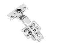 Charnières en acier inoxydable 304, charnière hydraulique avec amortisseur for porte, accessoires de quincaillerie for placards (lot 2)(F2-Half Overlay-2pcs)