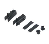 Charnières en acier inoxydable antirouille pour installation de perçage de portes en verre, convient pour une épaisseur de 5 à 6 mm (noir)