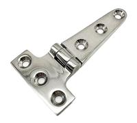 Charnières en acier inoxydable de qualité marine - Matériel antirouille de type T, porte de terrasse avec construction résistante, abri de jardin avec forte tenue, meubles d'extérieur, charnière en