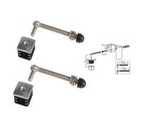 Charnières en acier inoxydable - LOCINOX - GBM12DP40130 - M12 - Bouchons en aluminium - 130mm